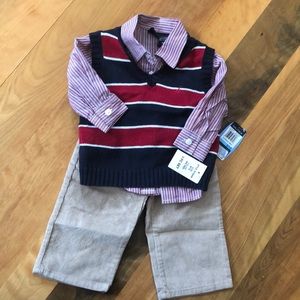 Nautica 6/12 month three piece set. New w/tags